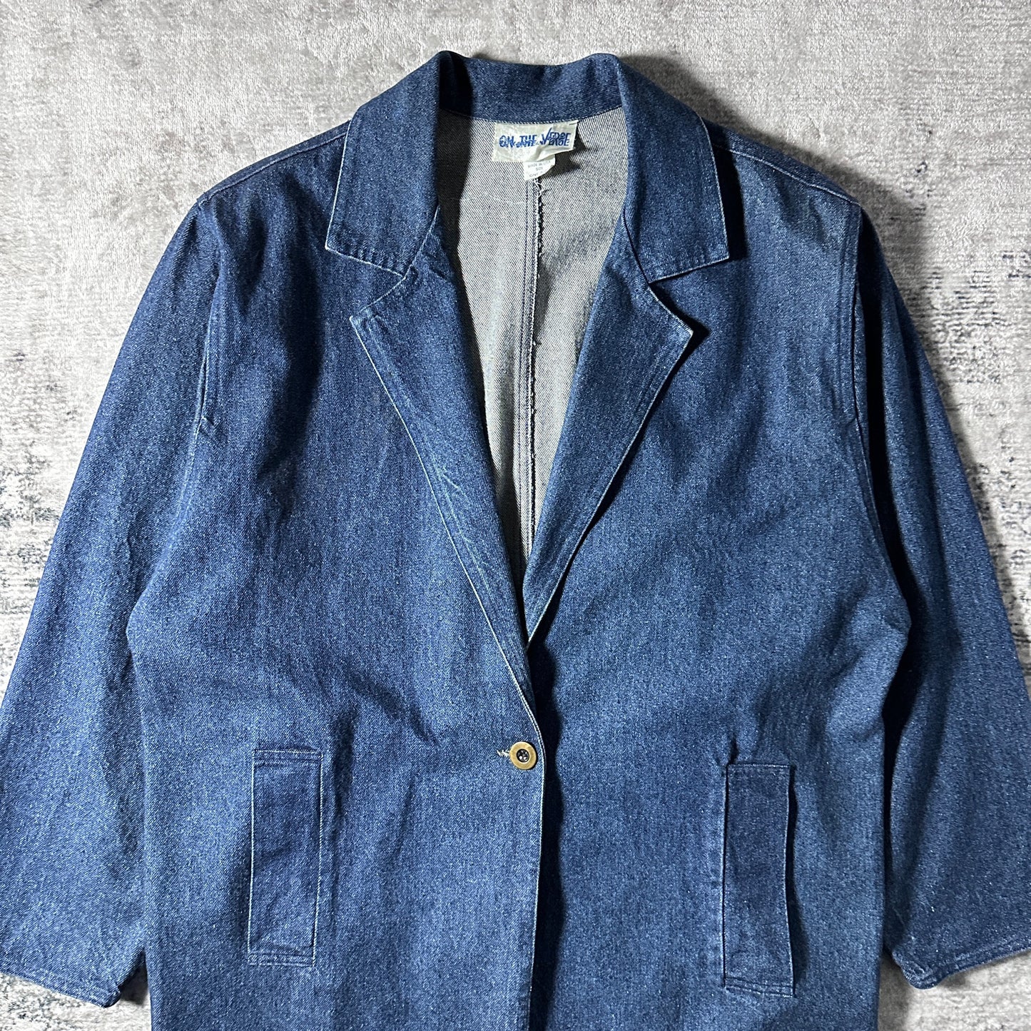 Denim Long Coat – One Size Blue
