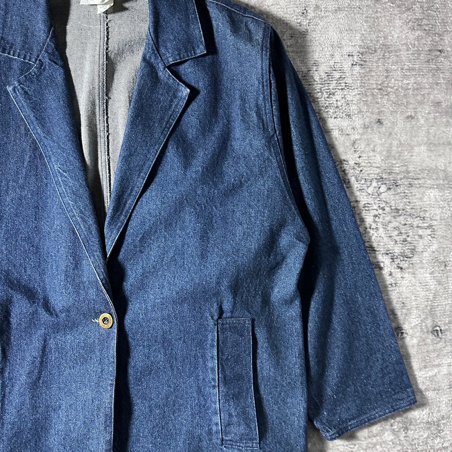 Denim Long Coat – One Size Blue