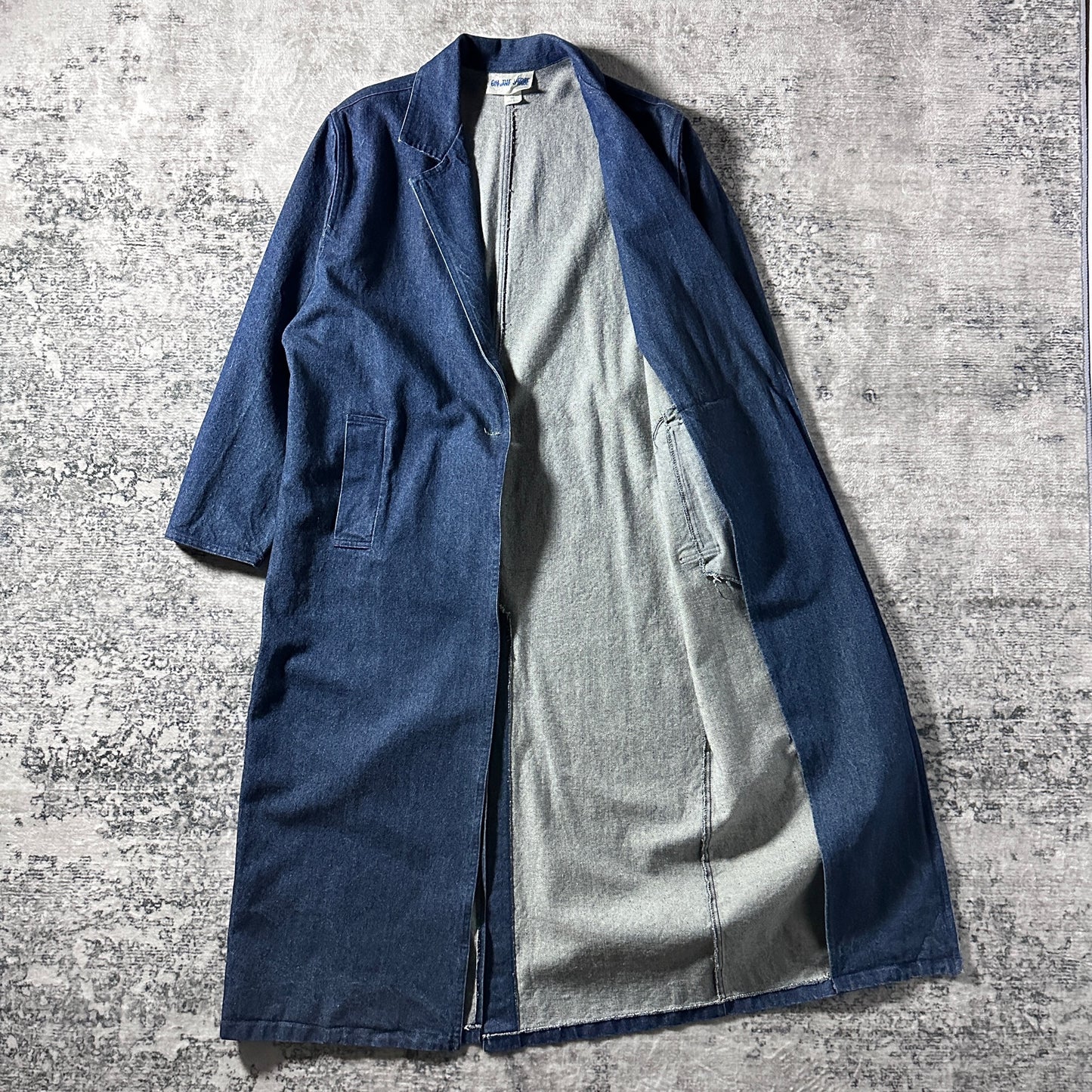 Denim Long Coat – One Size Blue