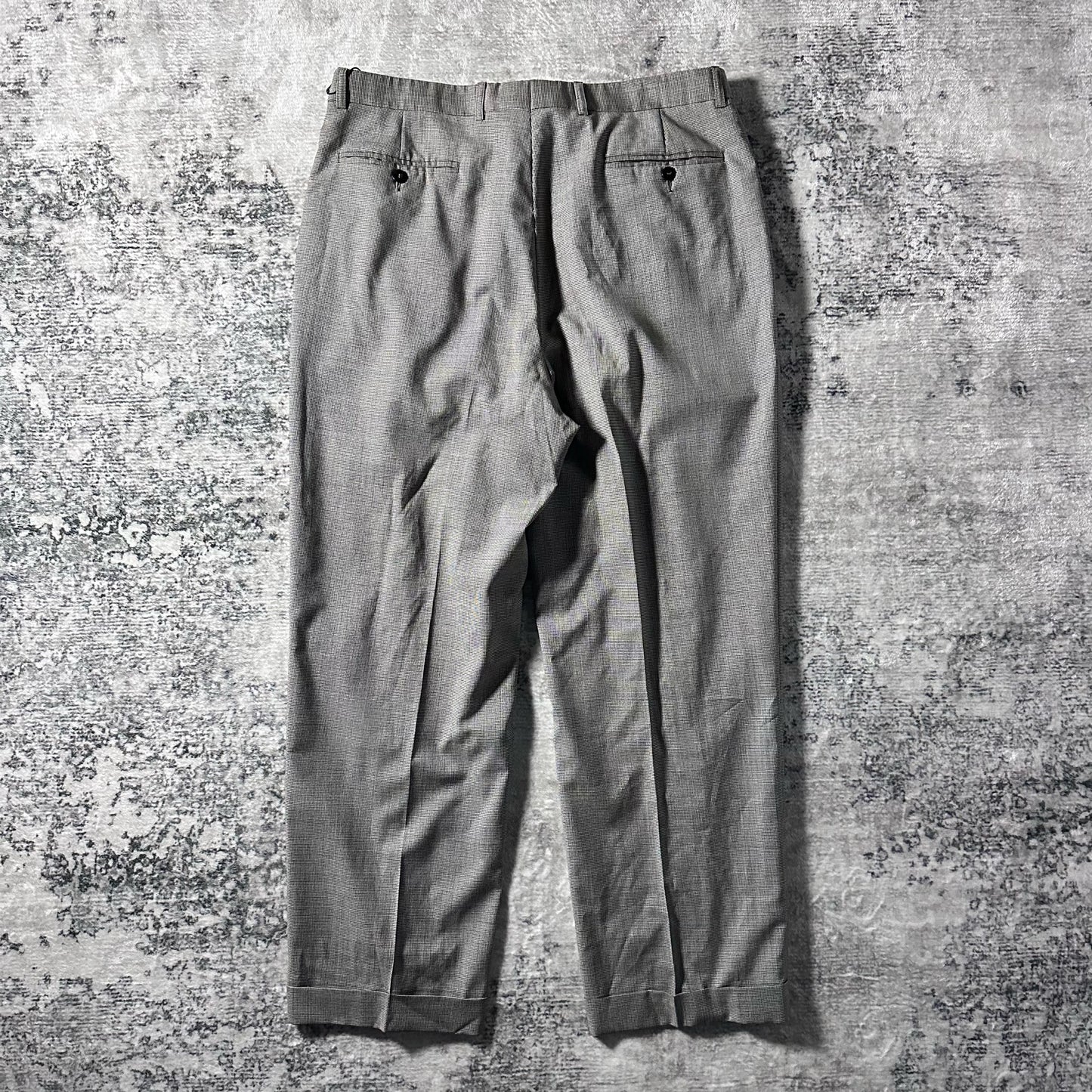 Zanella Wool Wide Dress Trousers Light Gray Pleated – 36