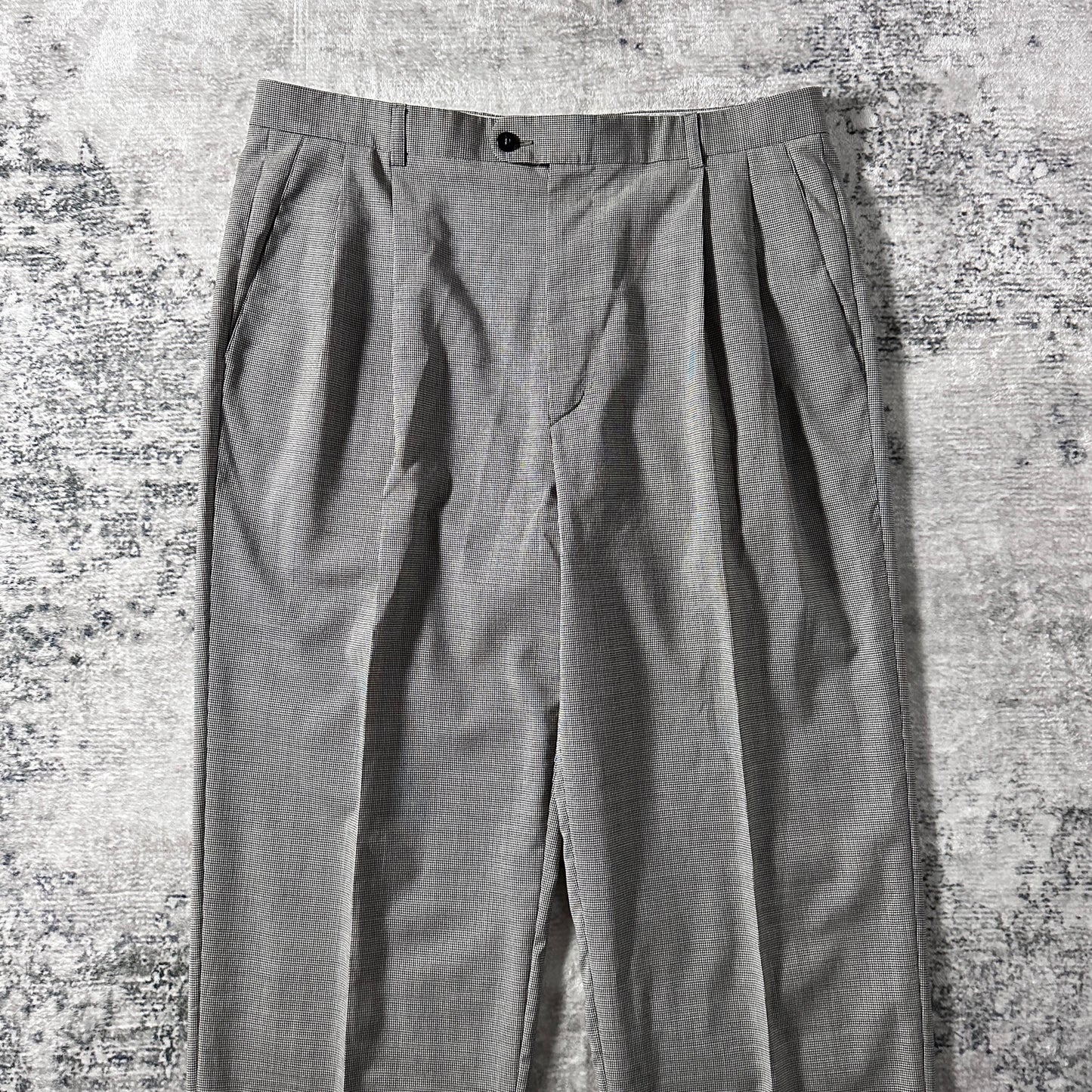 Zanella Wool Wide Dress Trousers Light Gray Pleated – 36