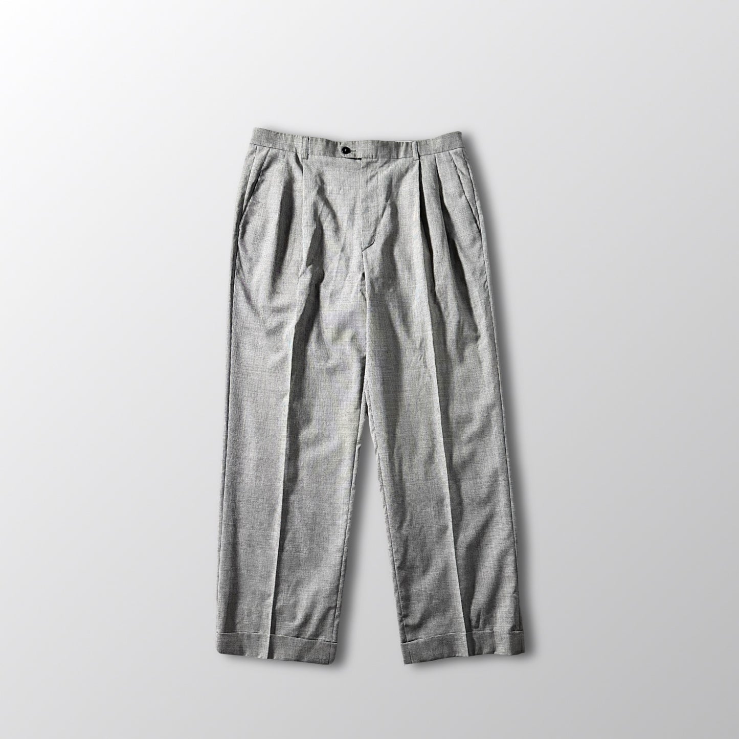 Zanella Wool Wide Dress Trousers Light Gray Pleated – 36