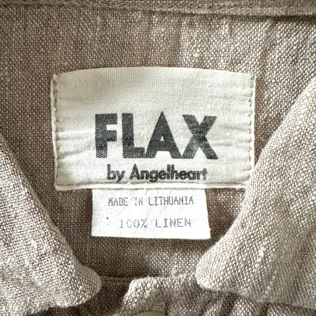 Relaxed Linen Shirt Jacket Beige – FLAX XL