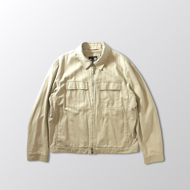 Cotton Linen Zip Jacket Beige – Banana Republic XL