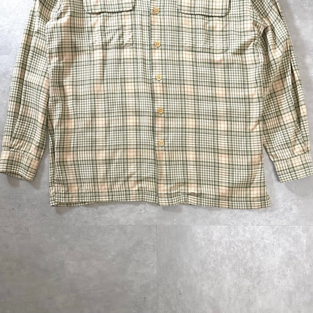 Ralph Lauren Cotton Wool M – Soft Check Shirt Beige Green
