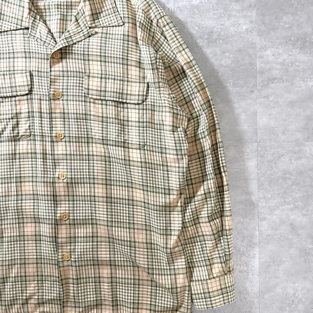 Ralph Lauren Cotton Wool M – Soft Check Shirt Beige Green