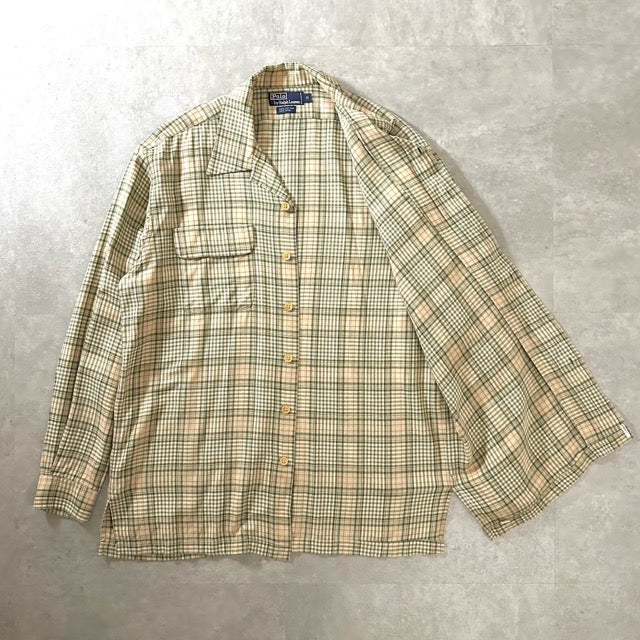 Ralph Lauren Cotton Wool M – Soft Check Shirt Beige Green