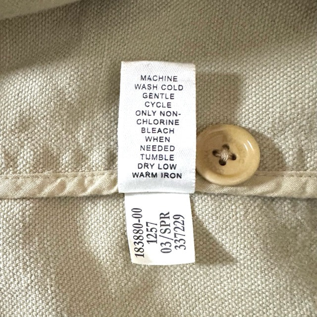 Cotton Linen Zip Jacket Beige – Banana Republic XL