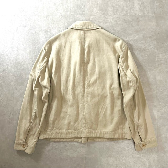 Cotton Linen Zip Jacket Beige – Banana Republic XL