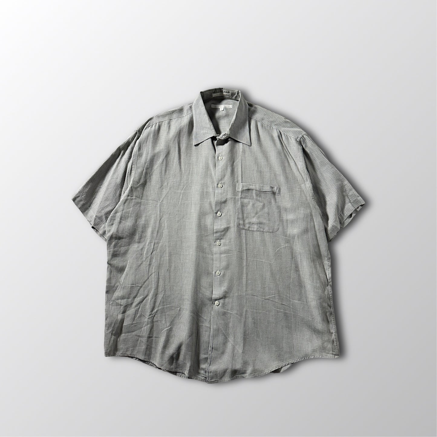 Perry Ellis Micro Check Short Sleeve Shirt – XL