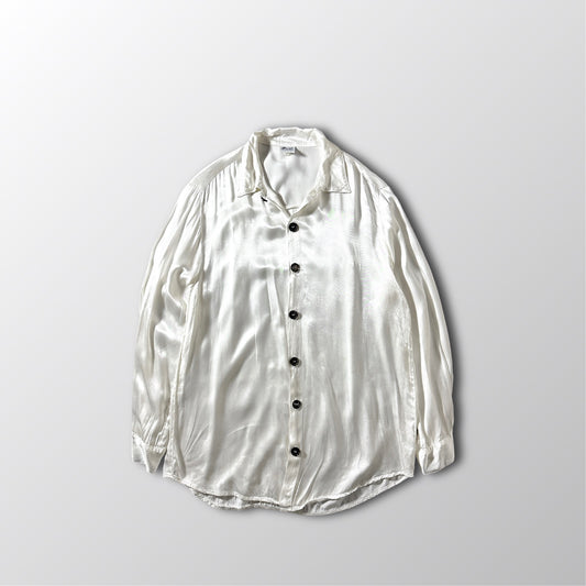 CP SHADES Rayon Long Sleeve Shirt Jacket – M – Ivory – Solid