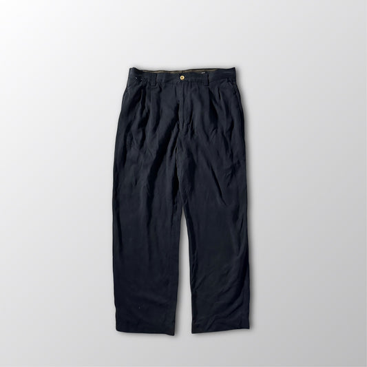 100% Silk Relax Trousers Black 35x30