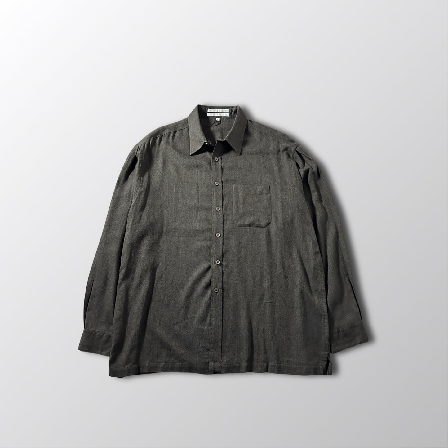 Perry Ellis Rayon Dark Brown Shirt – XL