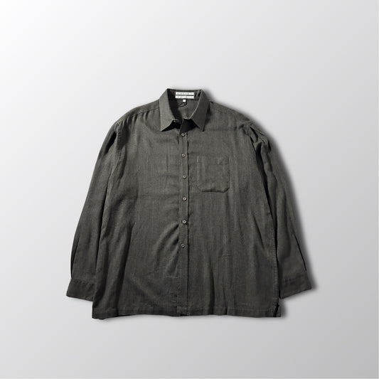 Perry Ellis Rayon Dark Brown Shirt – XL