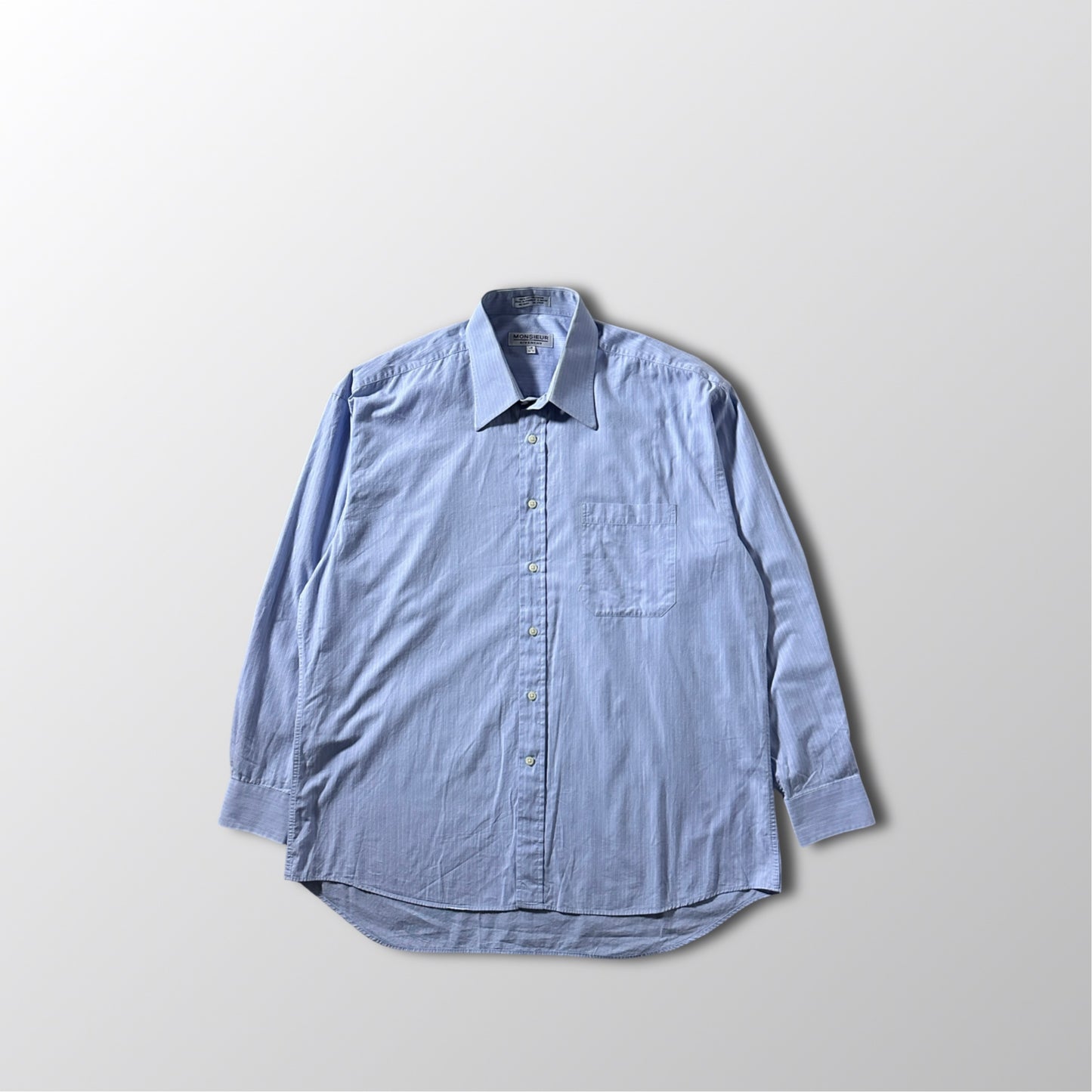 Givenchy Monsieur Cotton Light Blue Stripe Shirt – 17 34/35