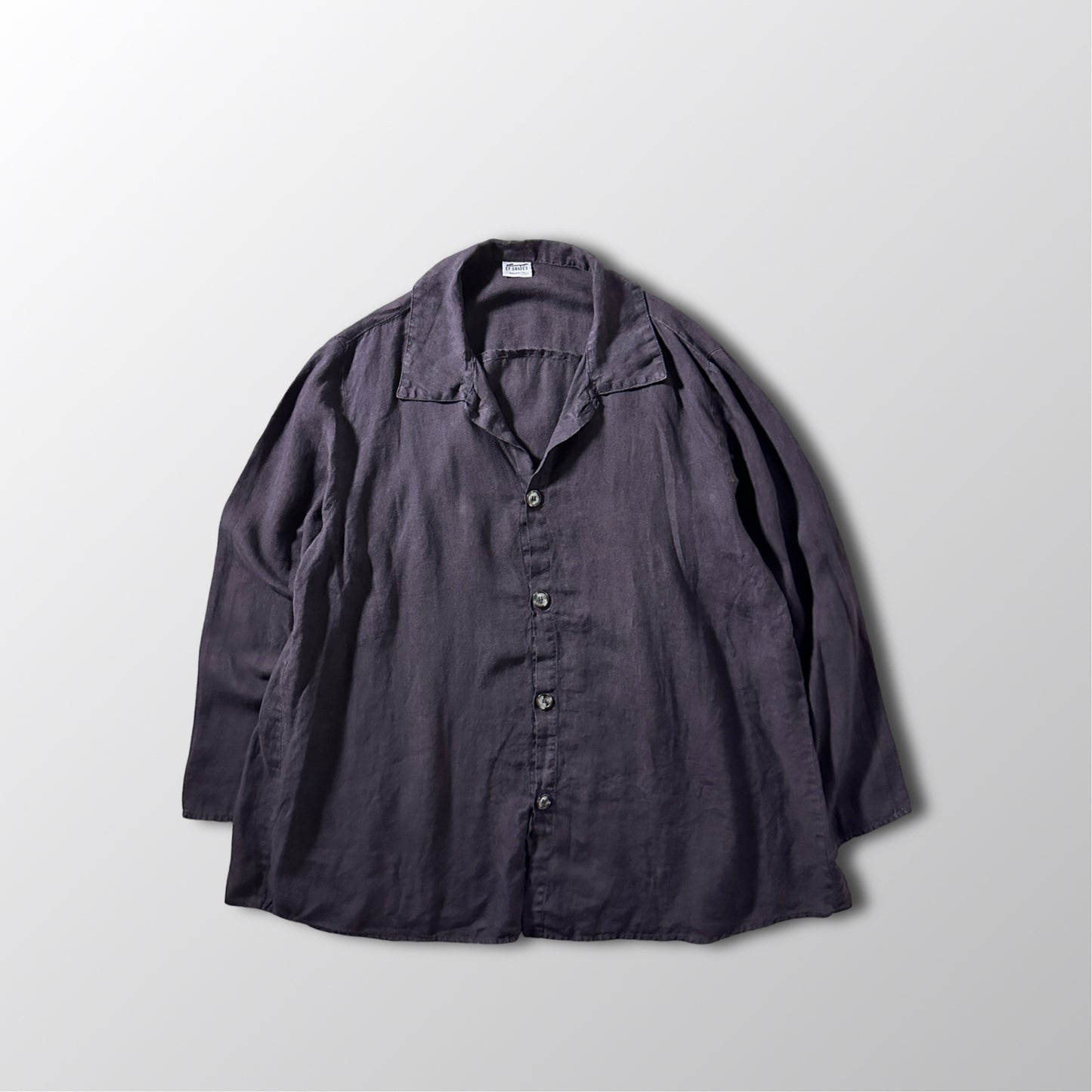 CP SHADES 100% Linen Dark Purple Shirt – M