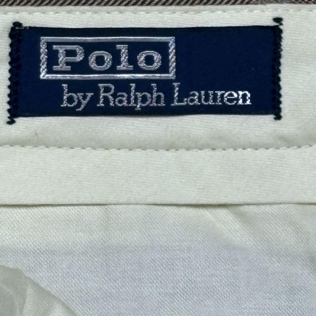 Ralph Lauren Wool-Cotton Herringbone Slacks – Vintage Double-Pleated Elegance