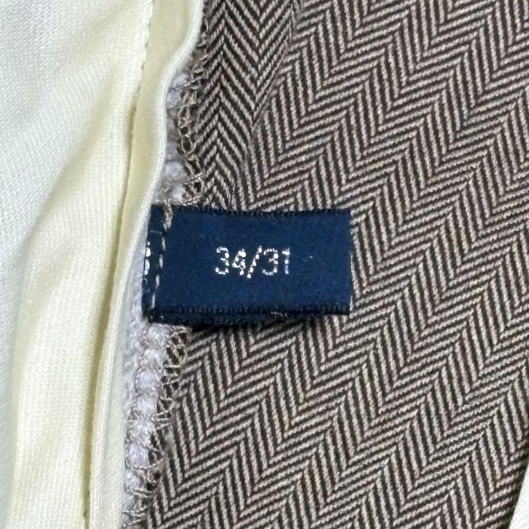 Ralph Lauren Wool-Cotton Herringbone Slacks – Vintage Double-Pleated Elegance