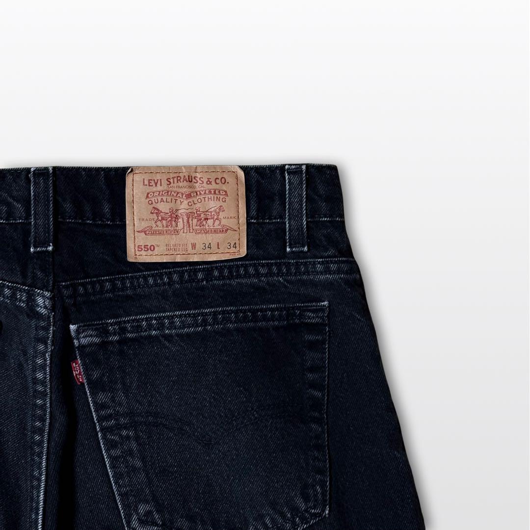 Levi’s 550 Black Tapered Jeans – Made in USA, W34