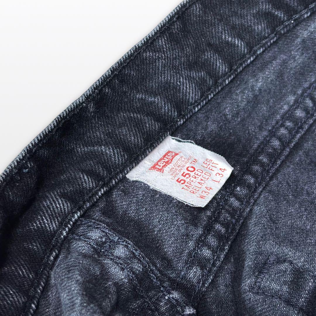 Levi’s 550 Black Tapered Jeans – Made in USA, W34
