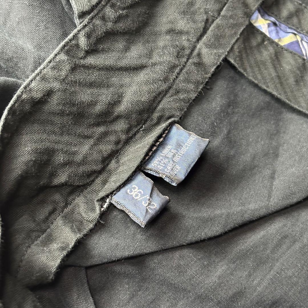 Ralph Lauren Black Linen Silk Wide Slacks – No Tuck, Luxury Vintage Trousers W36