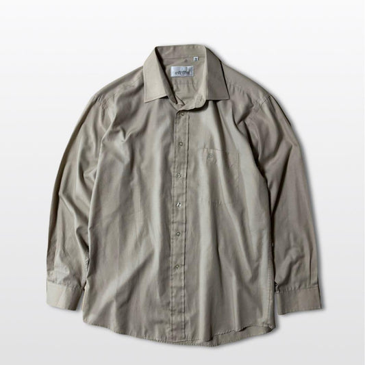 Givenchy Wool Blend Beige Shirt 16 1/2 L Vintage