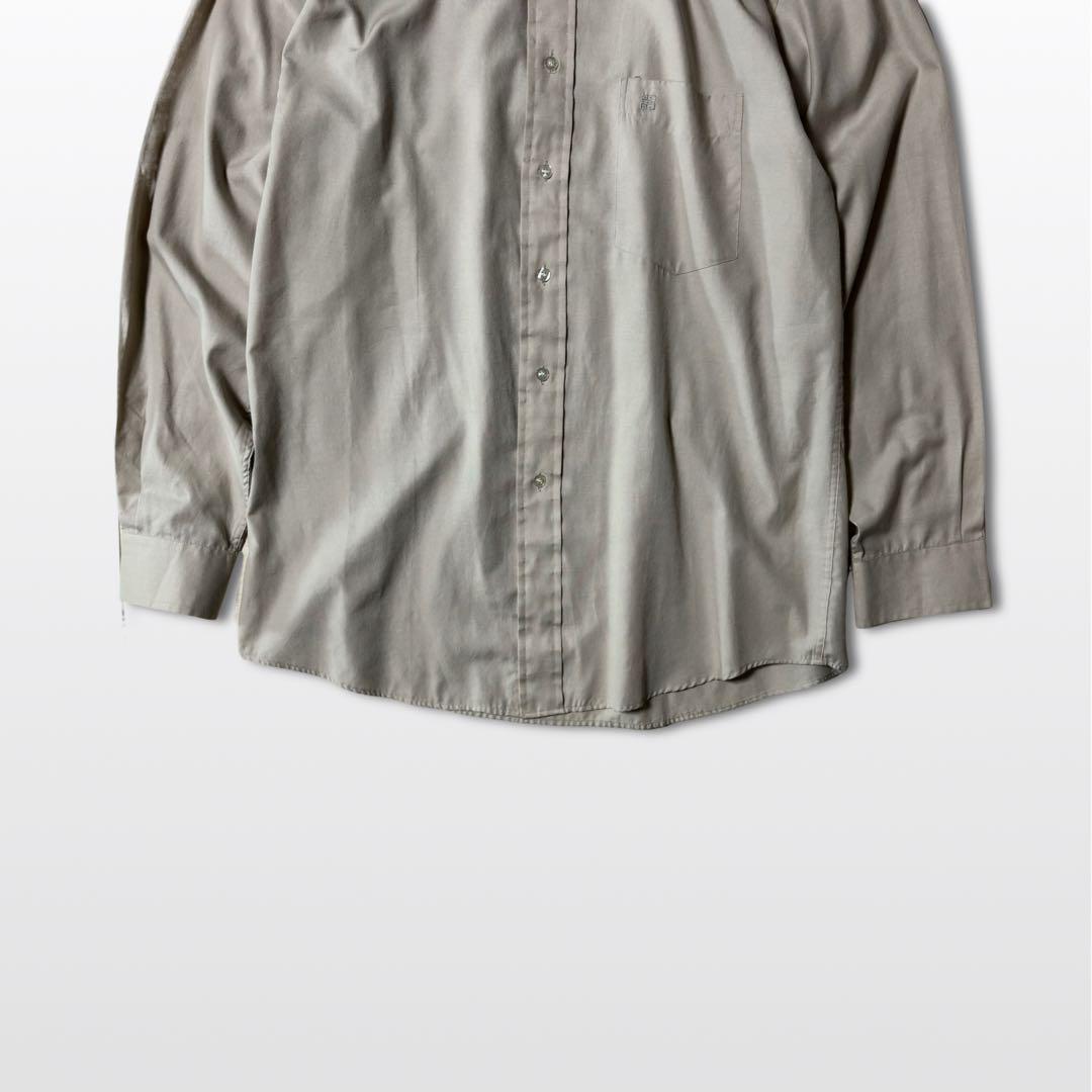 Givenchy Wool Blend Beige Shirt 16 1/2 L Vintage
