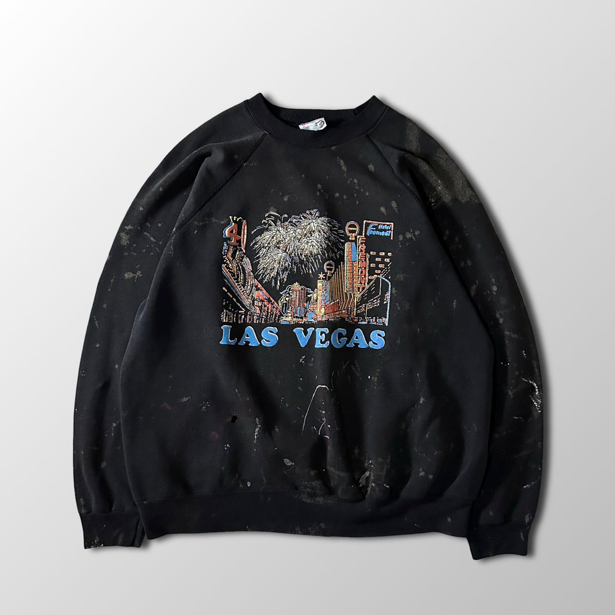 Hanes Las Vegas Fireworks Graphic Black Sweatshirt