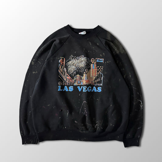 Hanes Las Vegas Fireworks Graphic Black Sweatshirt