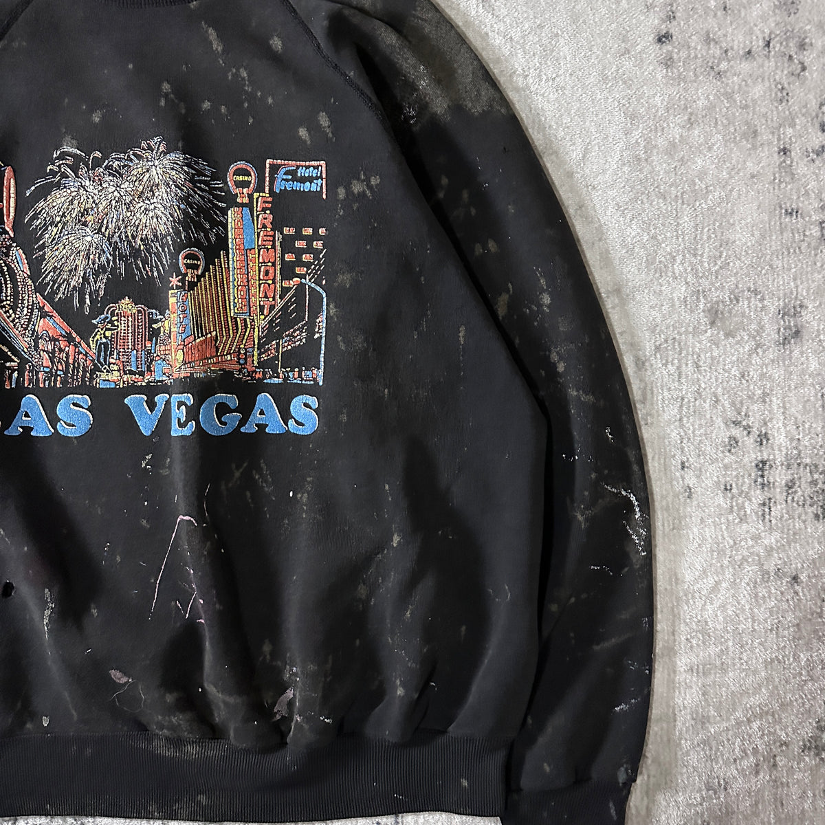 Hanes Las Vegas Fireworks Graphic Black Sweatshirt