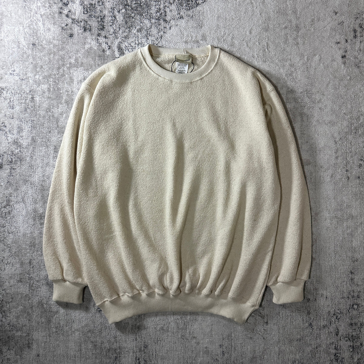 Hempspun Natural Hemp Cotton Crewneck Sweatshirt Made in USA Size M