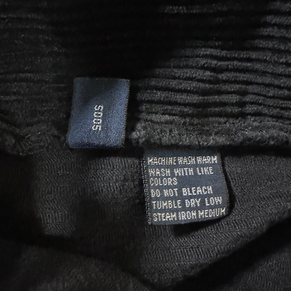 Polo by Ralph Lauren Andrew Pant Black Wide Wale Corduroy Pleated Pants Size 36x30