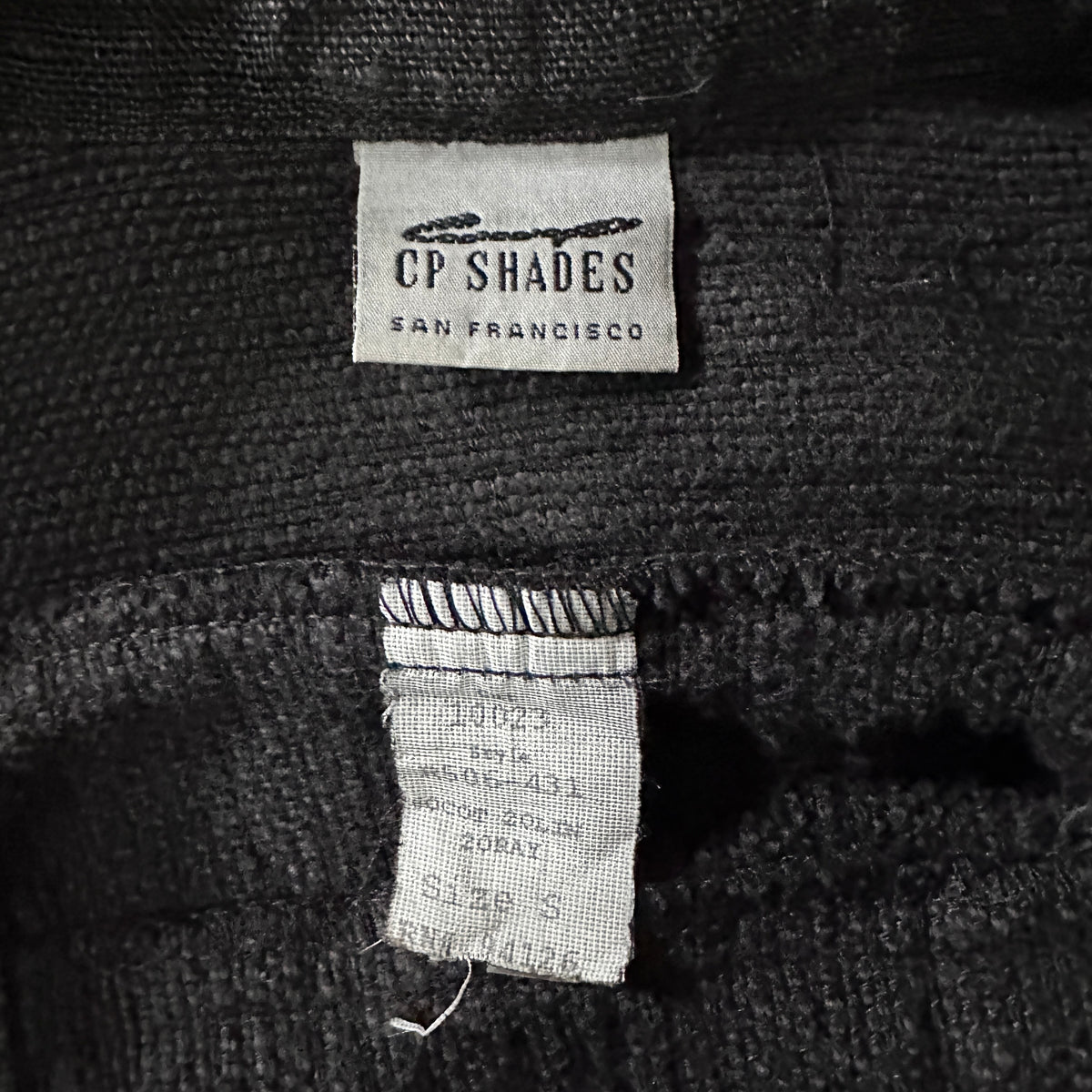 CP Shades Black Cotton Linen Zip Blouson Size S