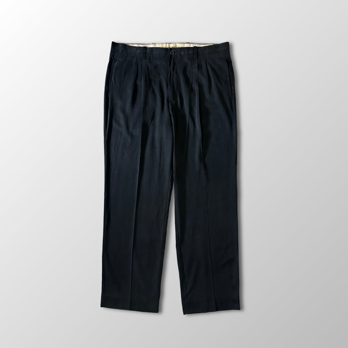 Tommy Bahama Black Silk Blend Pleated Trousers Size 36x32