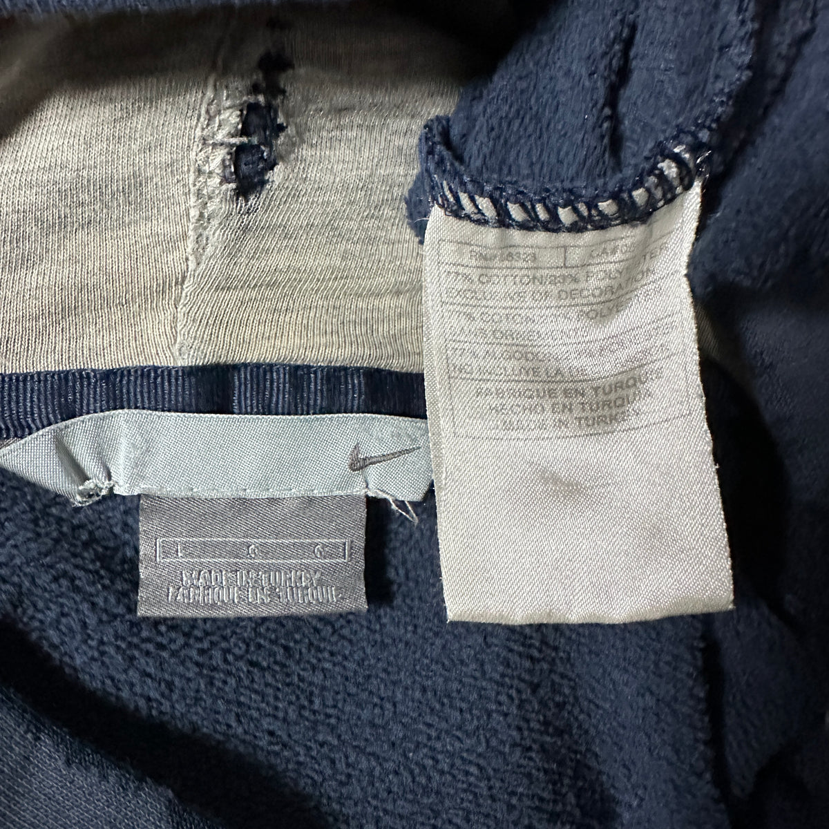 Nike Faded Navy Pullover Hoodie Size L