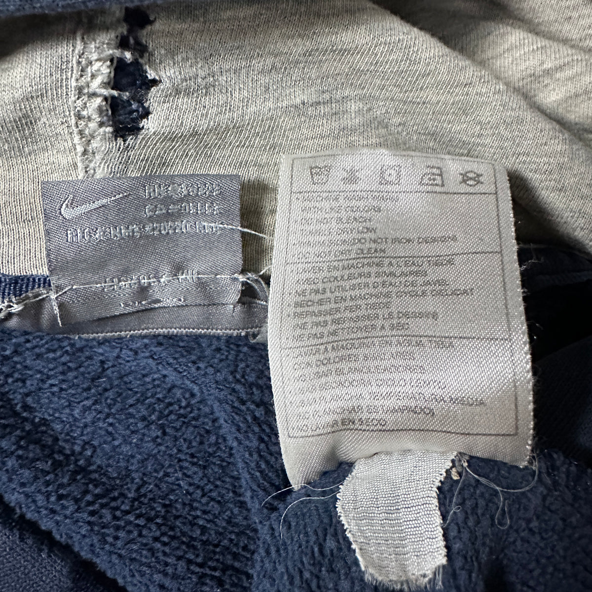 Nike Faded Navy Pullover Hoodie Size L