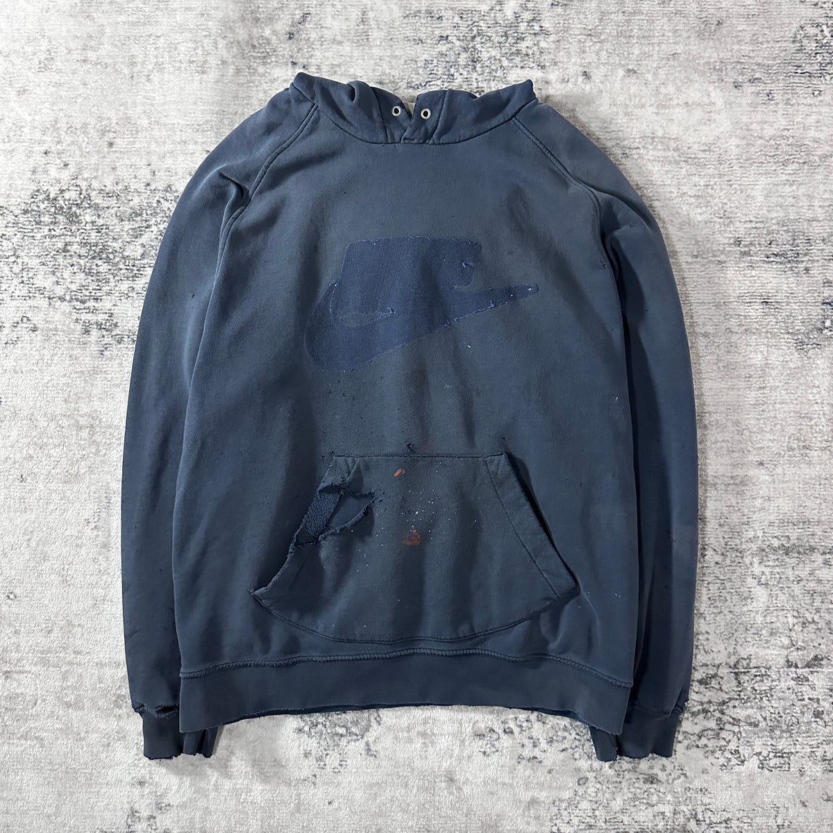 Nike Faded Navy Pullover Hoodie Size L
