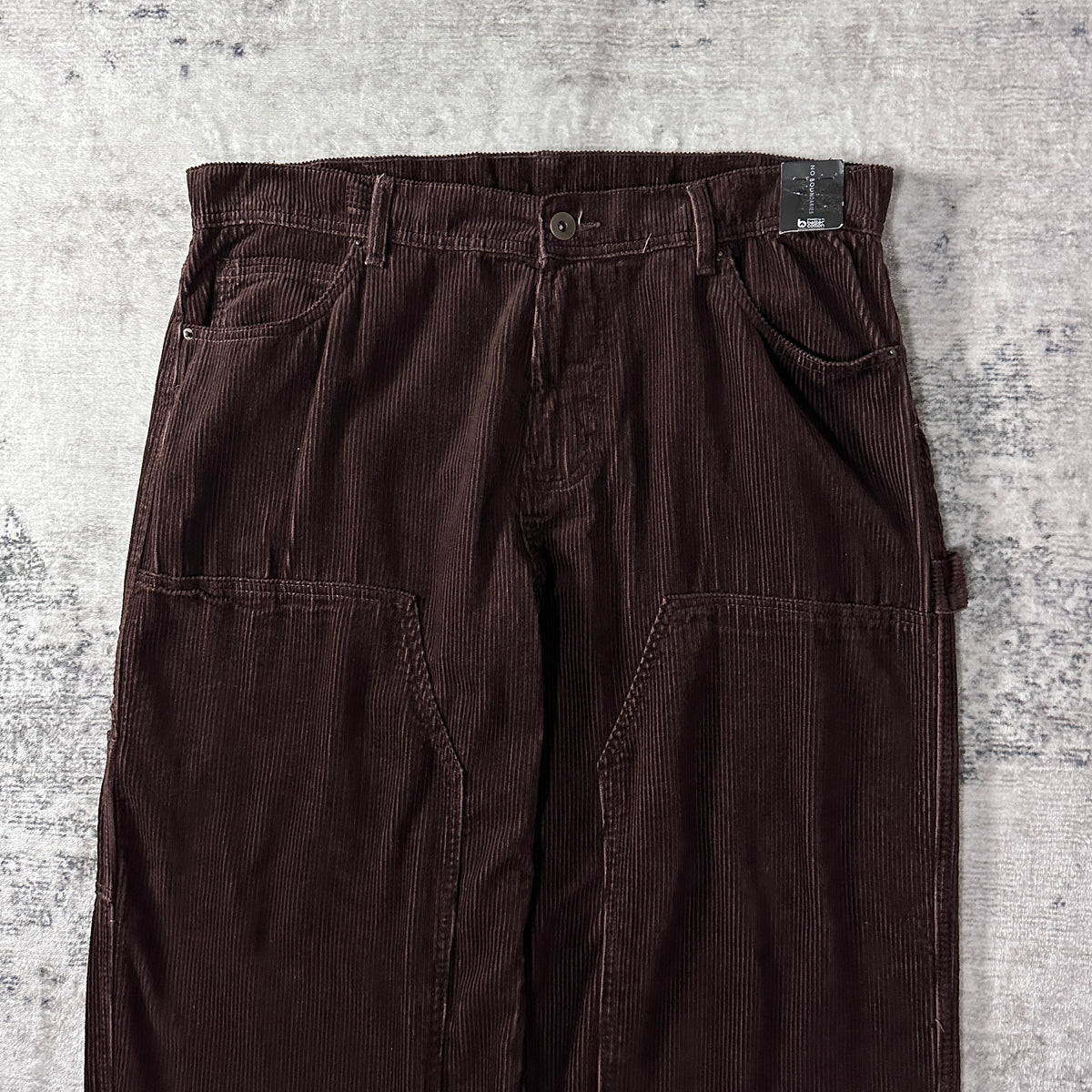 No Boundaries Dark Brown Corduroy Double Knee Carpenter Pants Size 38x31