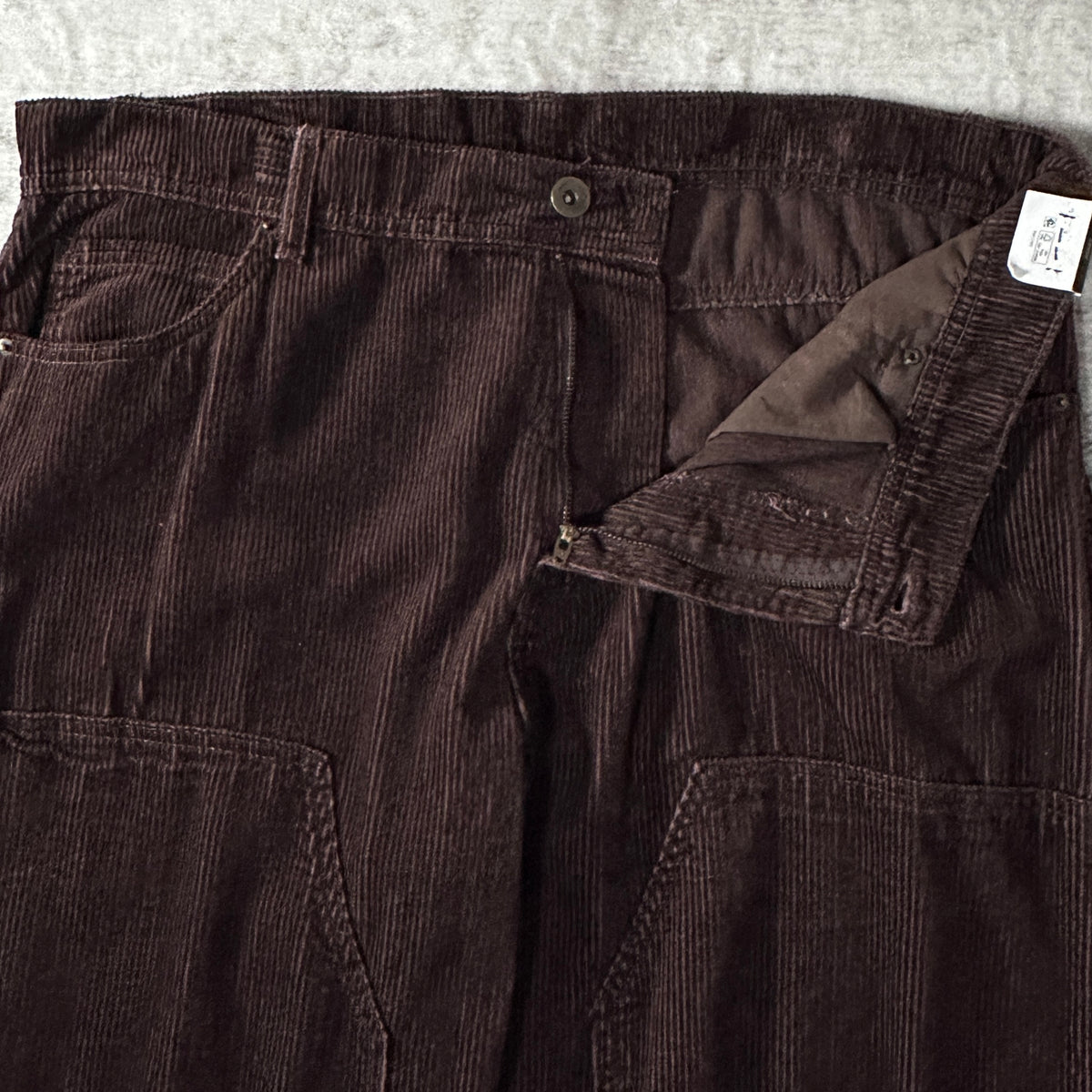 No Boundaries Dark Brown Corduroy Double Knee Carpenter Pants Size 38x31