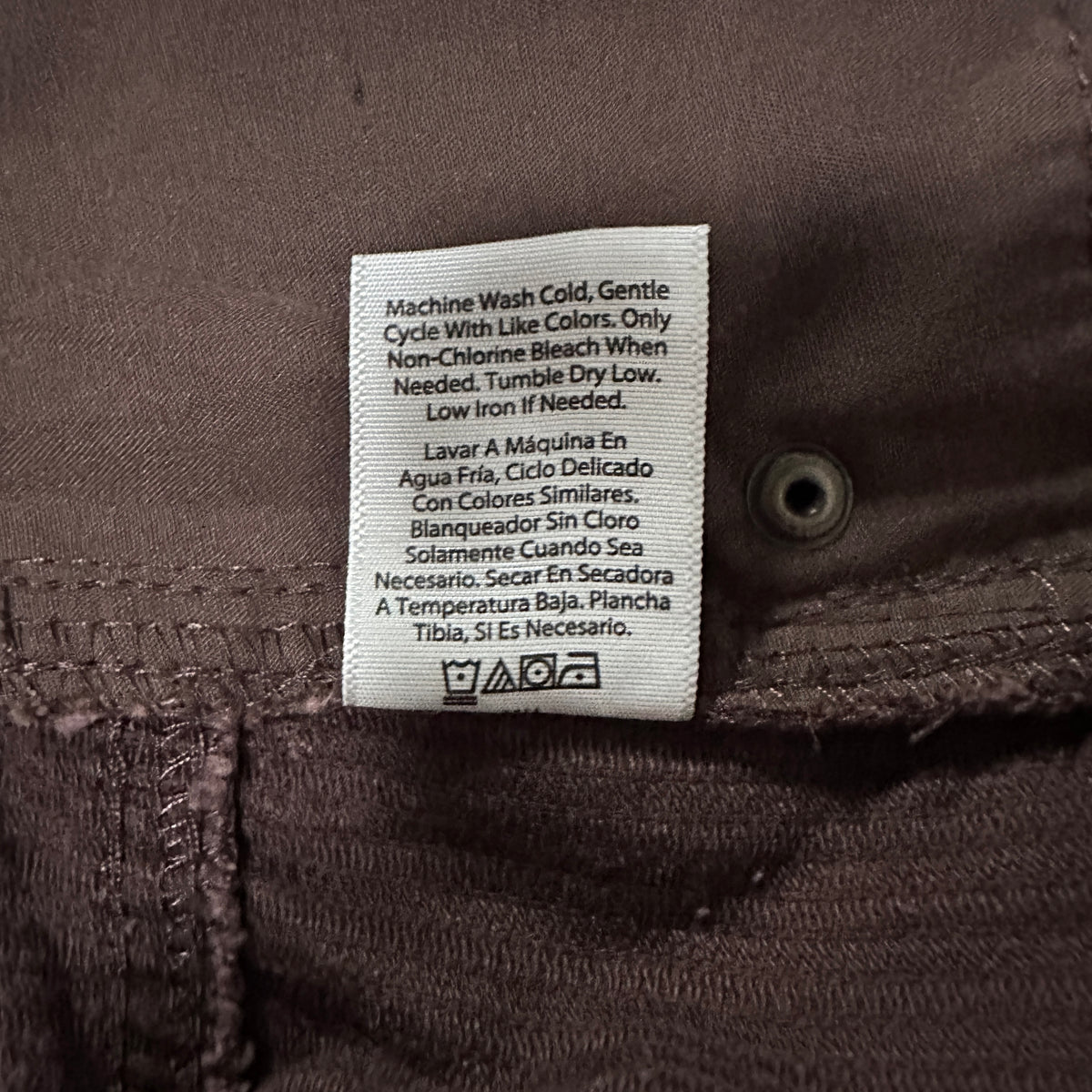 No Boundaries Dark Brown Corduroy Double Knee Carpenter Pants Size 38x31