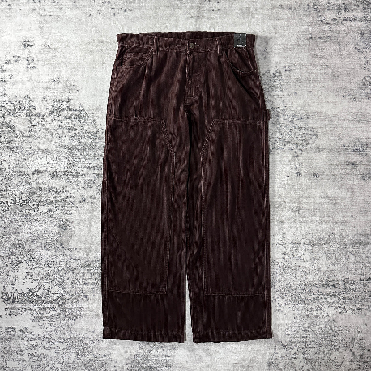 No Boundaries Dark Brown Corduroy Double Knee Carpenter Pants Size 38x31