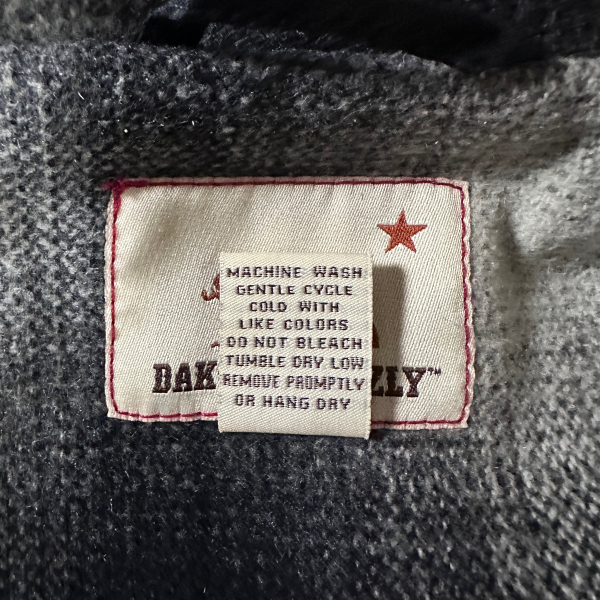 Dakota Grizzly Gray Black Ombre Check Wool Blend Cruiser Jacket Size XL