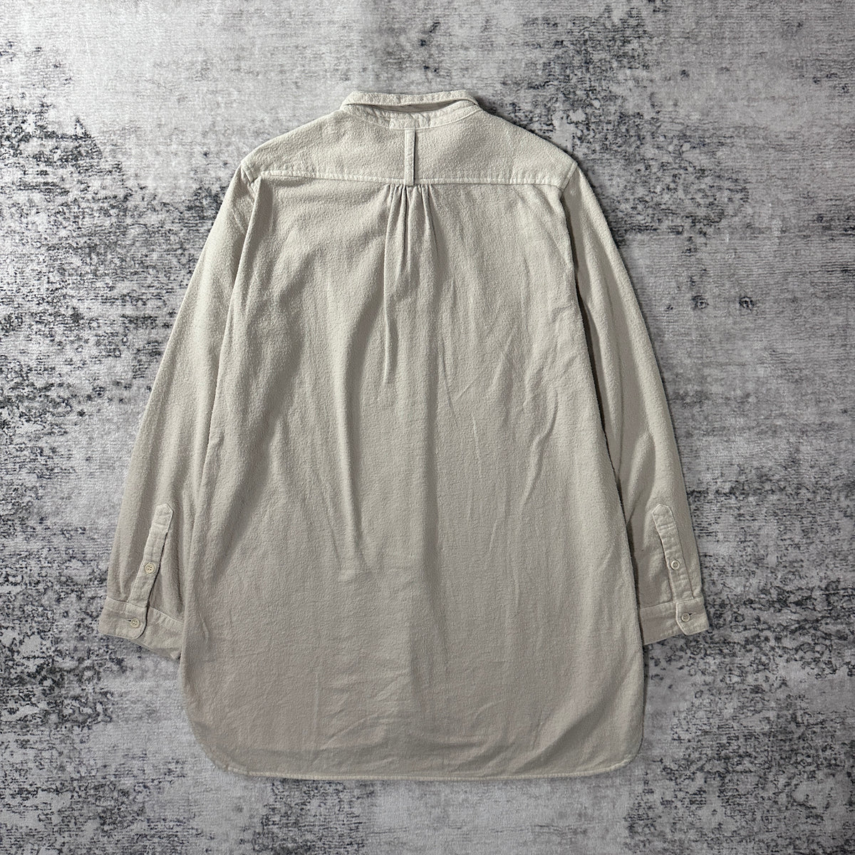 CP Shades Ivory Cotton Flannel Long Shirt Made in USA Size S