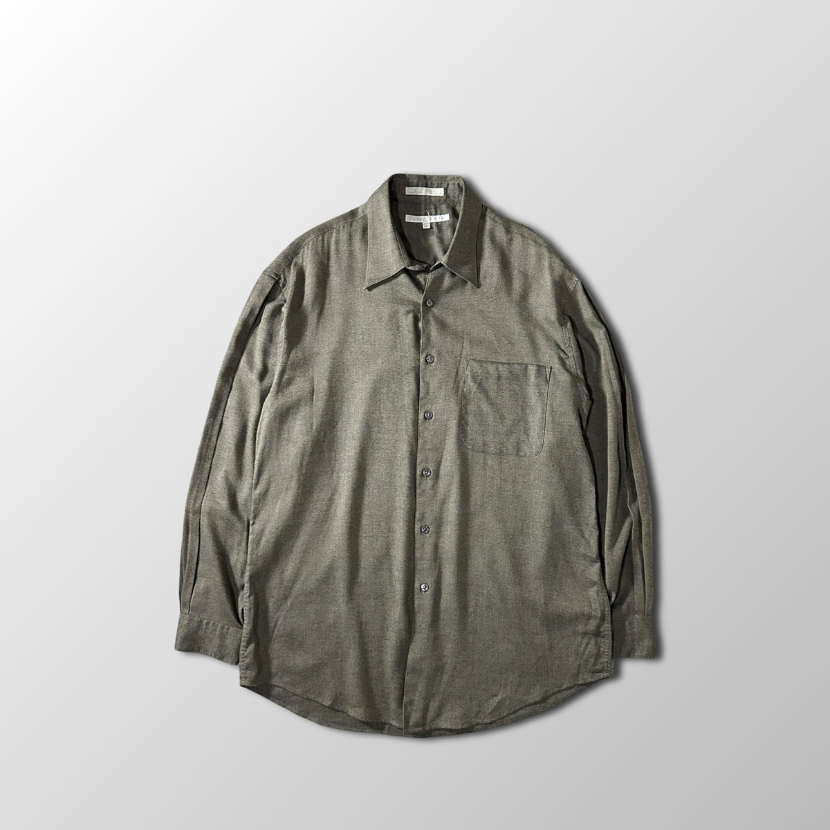 Perry Ellis Greige Brushed Long Sleeve Shirt Size M