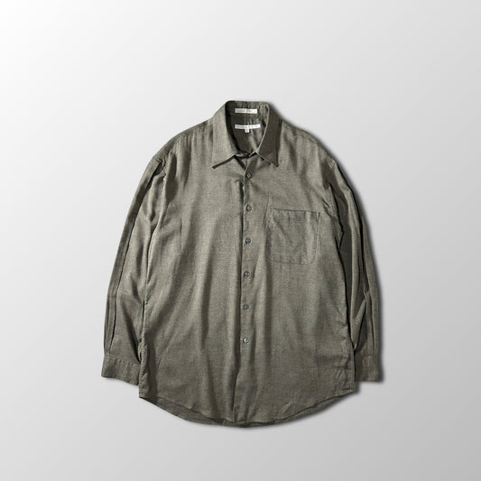 Perry Ellis Greige Brushed Long Sleeve Shirt Size M