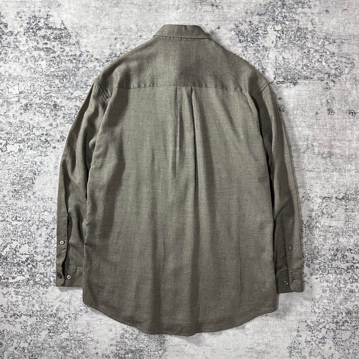 Perry Ellis Greige Brushed Long Sleeve Shirt Size M