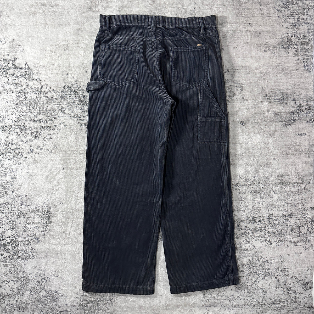 No Boundaries Slate Gray Corduroy Double Knee Carpenter Pants Size 34x31