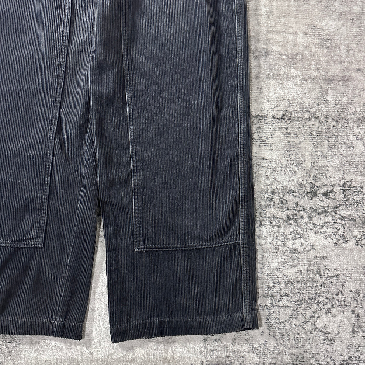 No Boundaries Slate Gray Corduroy Double Knee Carpenter Pants Size 34x31