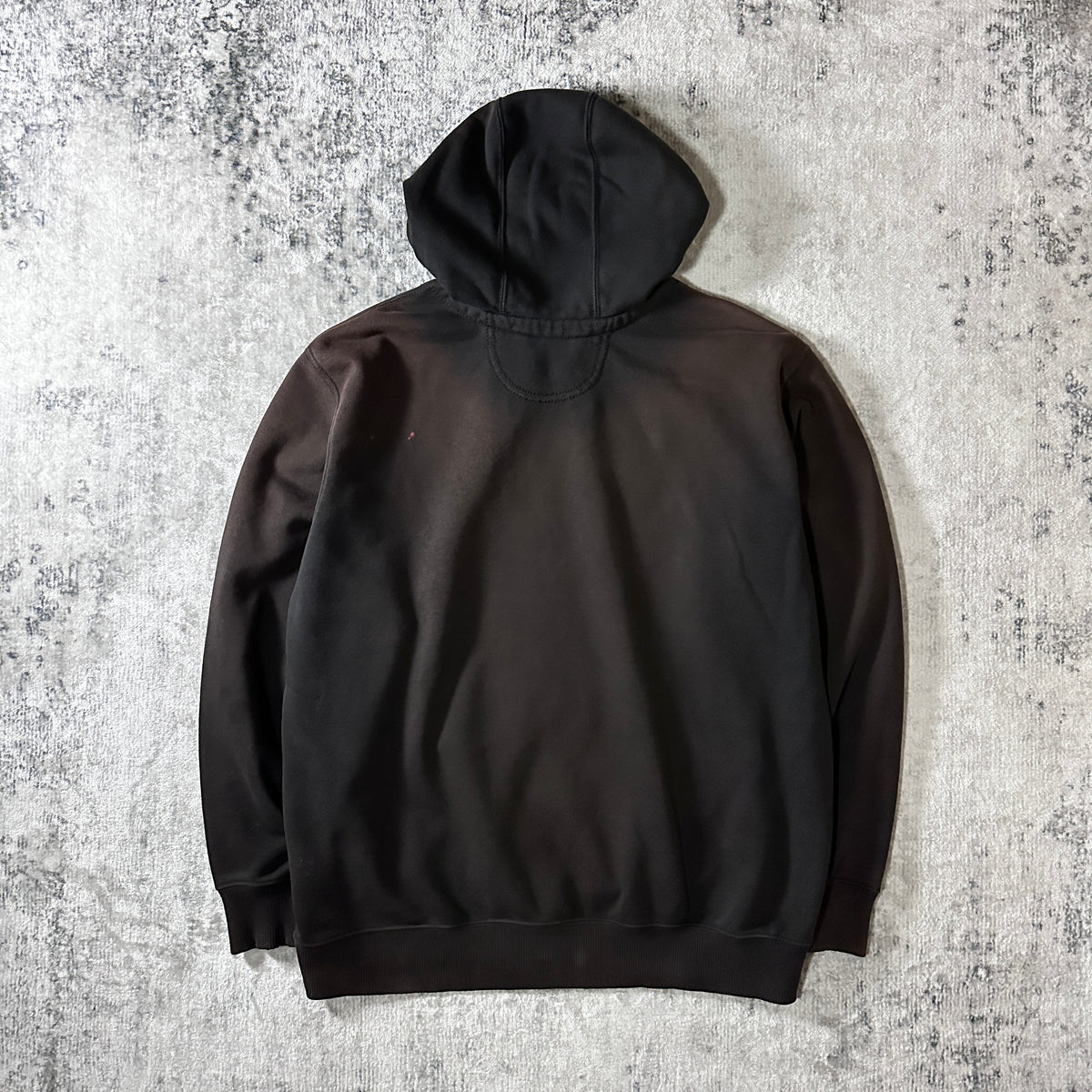 Carhartt Loose Fit Faded Black Pullover Hoodie with Paint Size L