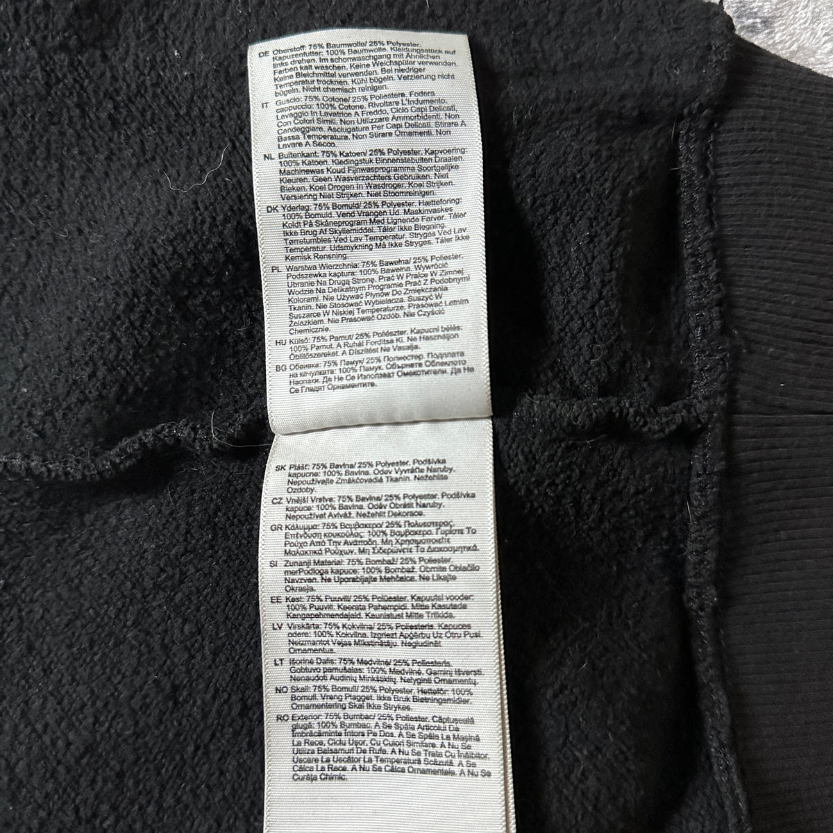 Carhartt Loose Fit Faded Black Pullover Hoodie with Paint Size L